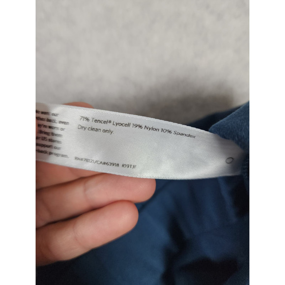 Eileen Fisher Women's Dark Turquois Straight Leg High Rise Pant Size L Business‎ - Picture 12 of 13